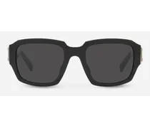 Placchetta Sunglasses - Uomo Occhiali Da Sole Nero Acetato