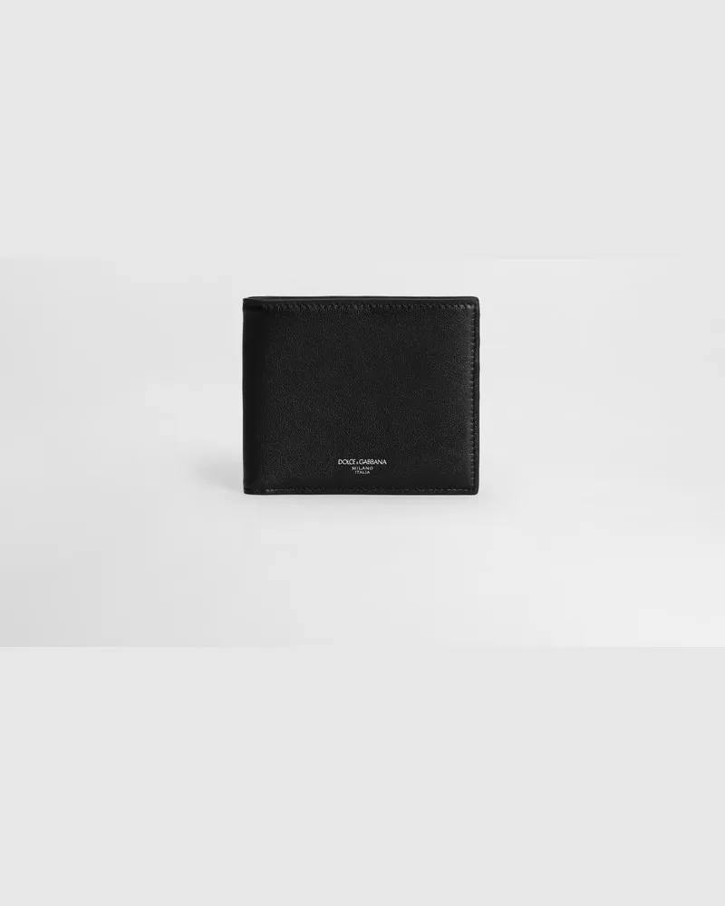 Dolce & Gabbana Portafoglio Bifold In Pelle Di Vitello - Uomo Portafogli E Piccola Pelletteria Nero Nero