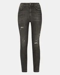 Dolce & Gabbana Jeans Audrey In Denim Deep Blue Con Rotture - Donna Denim Multicolore Variante