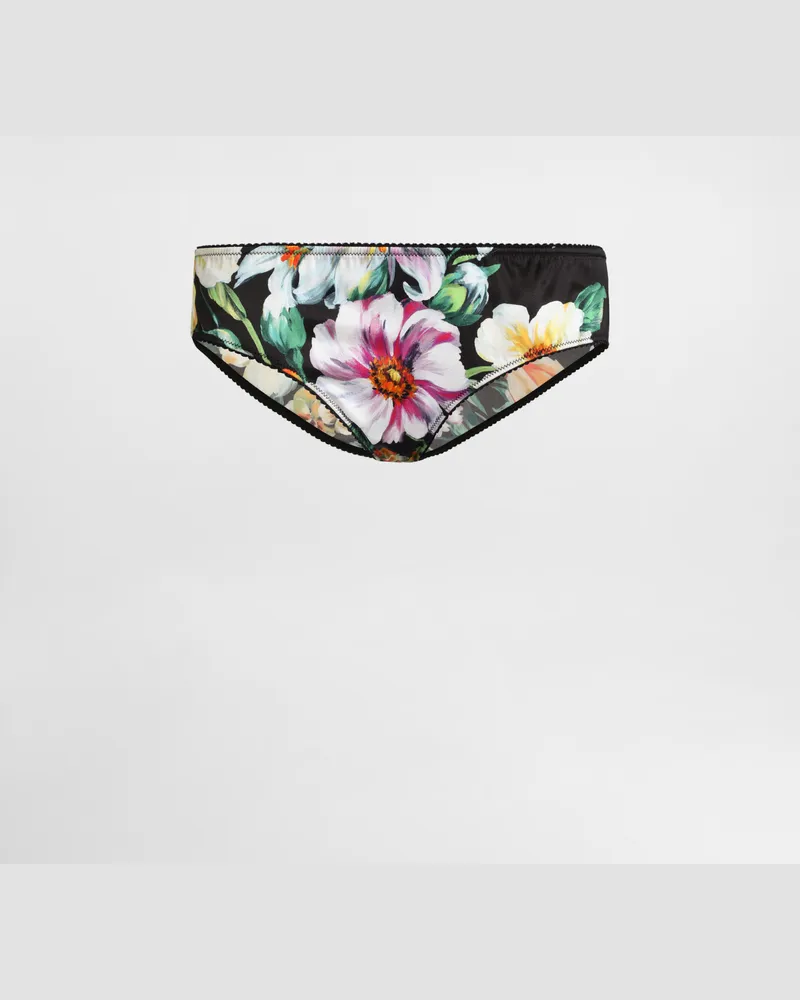 Dolce & Gabbana Slip In Raso Stampa Fiori - Donna Intimo Stampa Stampa