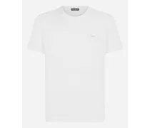 Cotton T-shirt With Branded Tag - Uomo T-shirts E Polo Bianco Cotone