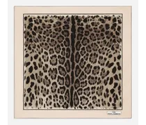 Foulard 70x70 In Twill Stampa Leopardo - Donna Sciarpe E Foulard Stampa Animalier