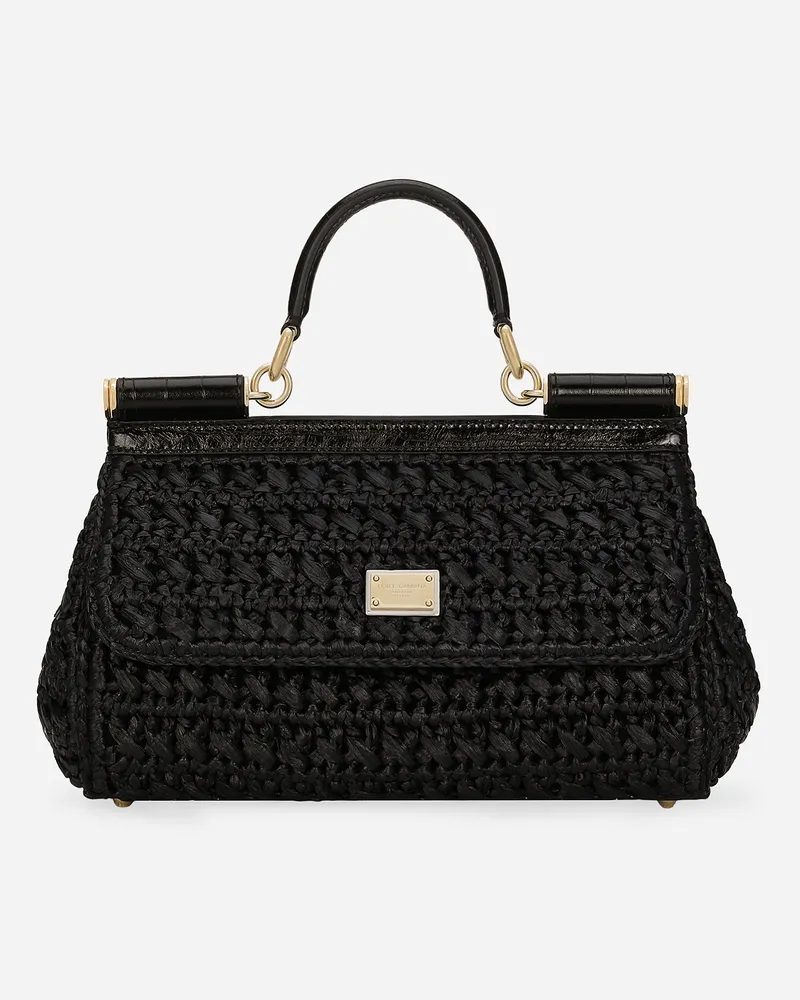 Dolce & Gabbana Borsa A Mano Sicily Allungata - Donna Borse A Mano Nero Nero