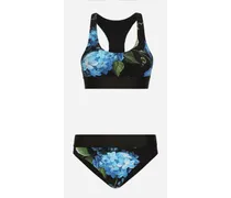 Bikini Brassiere Stampa Fiore Campanule - Donna Beachwear Stampa