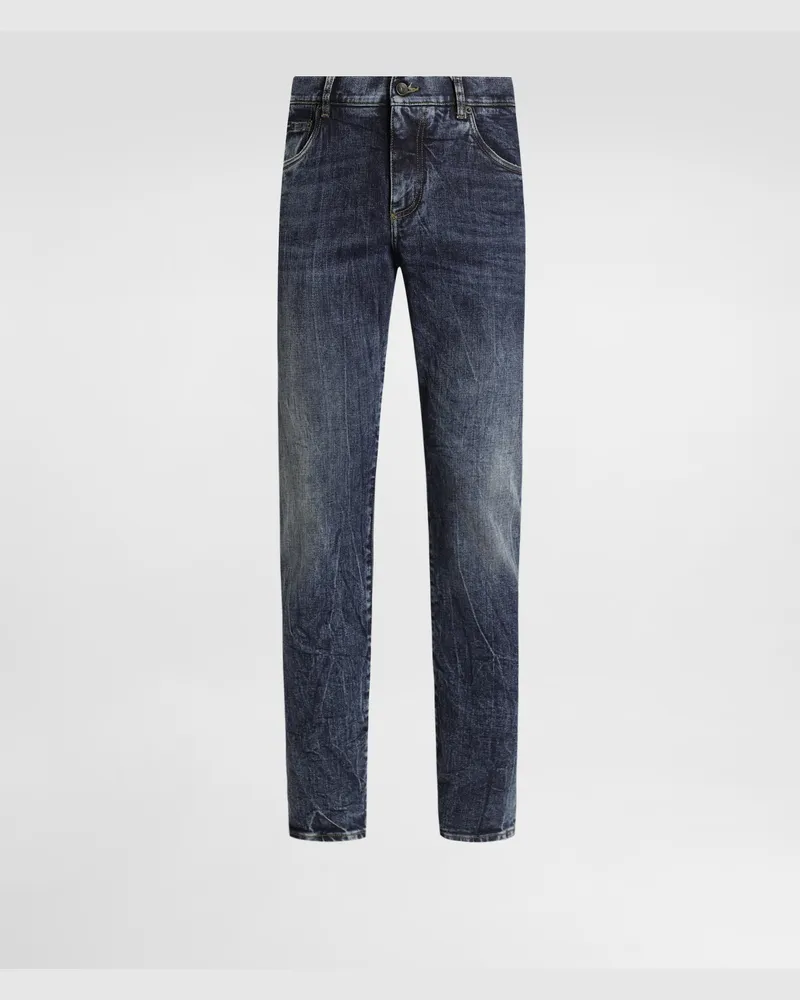 Dolce & Gabbana Pantaloni In Denim - Uomo Denim Multicolore Variante