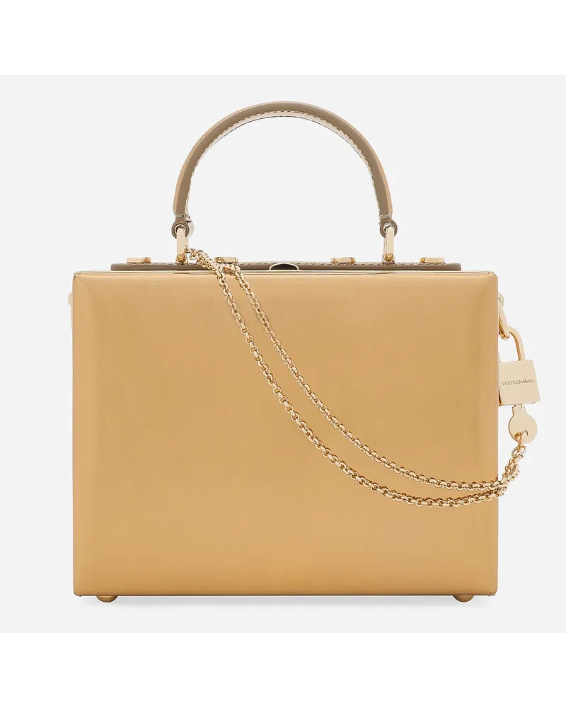 Dolce & Gabbana Borsa A Mano Dolce Box - Donna Borse A Mano Oro Pelle Oro