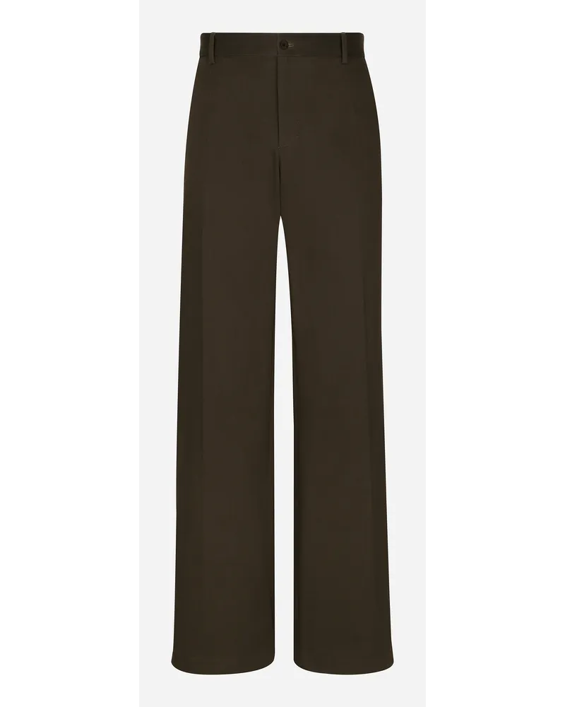 Dolce & Gabbana Pantalone Sartoriale In Cotone - Uomo Pantaloni E Shorts Marrone Marrone