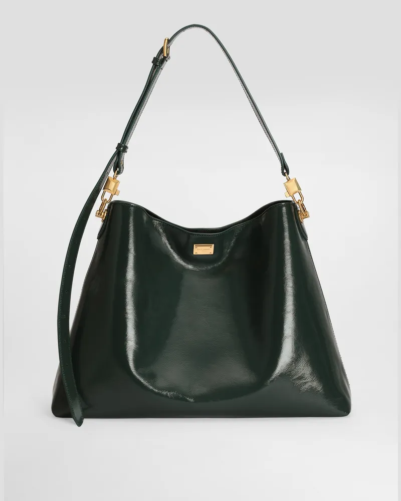 Dolce & Gabbana Borsa A Spalla Vittoria Grande In Pelle Di Vitello - Donna Borse A Spalla E Tracolla Verde Foresta