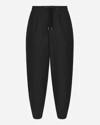 Dolce & Gabbana Pantalone Jogging In Cotone - Uomo Pantaloni E Shorts Nero Cotone Nero