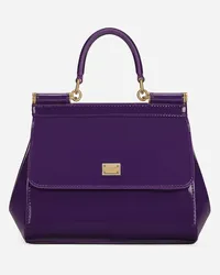 Dolce & Gabbana Borsa A Mano Sicily Media - Donna Borse A Mano Viola Pelle Viola