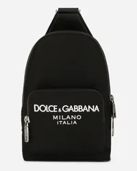 Dolce & Gabbana Zaino A Tracolla In Nylon - Uomo Zaini E Marsupi Nero Nylon Nero