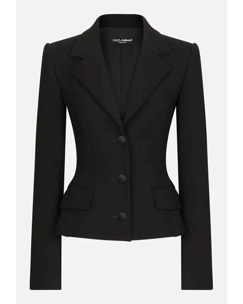 Dolce & Gabbana Giacca Dolce Monopetto In Lana - Donna Giacche E Blazer Nero Lana Nero