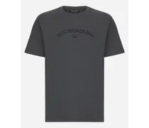T-shirt In Cotone Con Logo - Uomo T-shirts E Polo Grigio