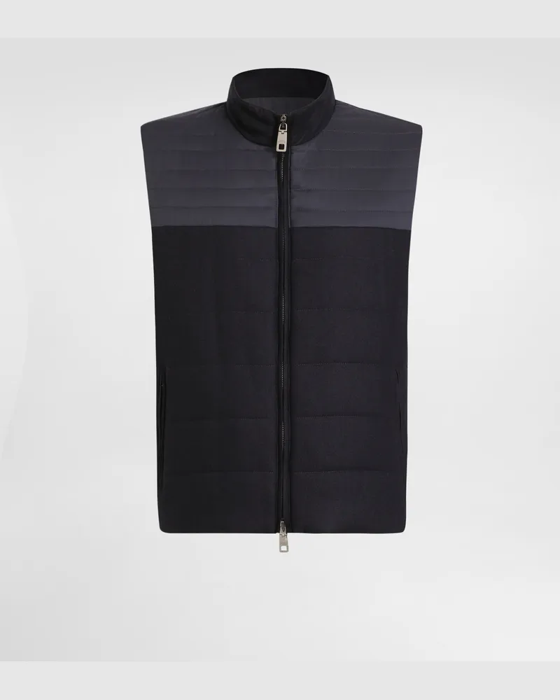 Dolce & Gabbana Gilet Imbottito In Scuba - Uomo Cappotti E Giubbotti Blu Blu
