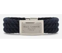 Dolce & Gabbana Bracciale Cordino "marina" - Uomo Bijoux Blu Metallo Blu