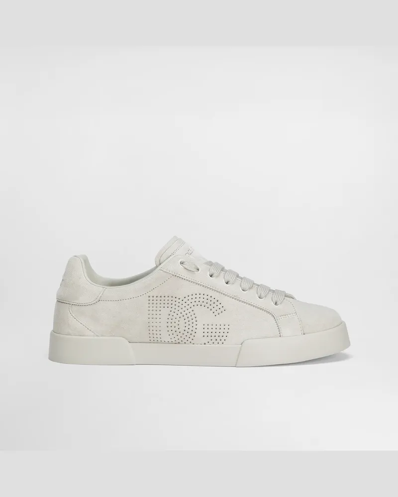 Dolce & Gabbana Sneaker Strobel Portofino Light In Pelle Di Vitello - Uomo Sneaker Argento Argento
