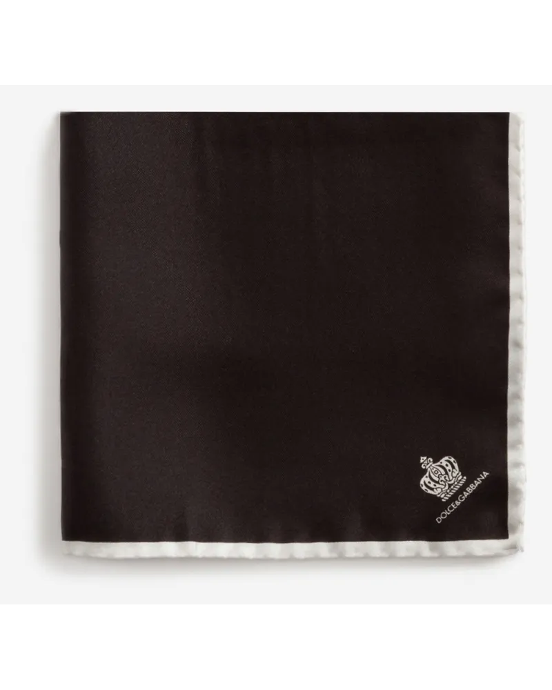 Dolce & Gabbana Pochette In Seta - Uomo Cravatte E Pochette Nero Nero