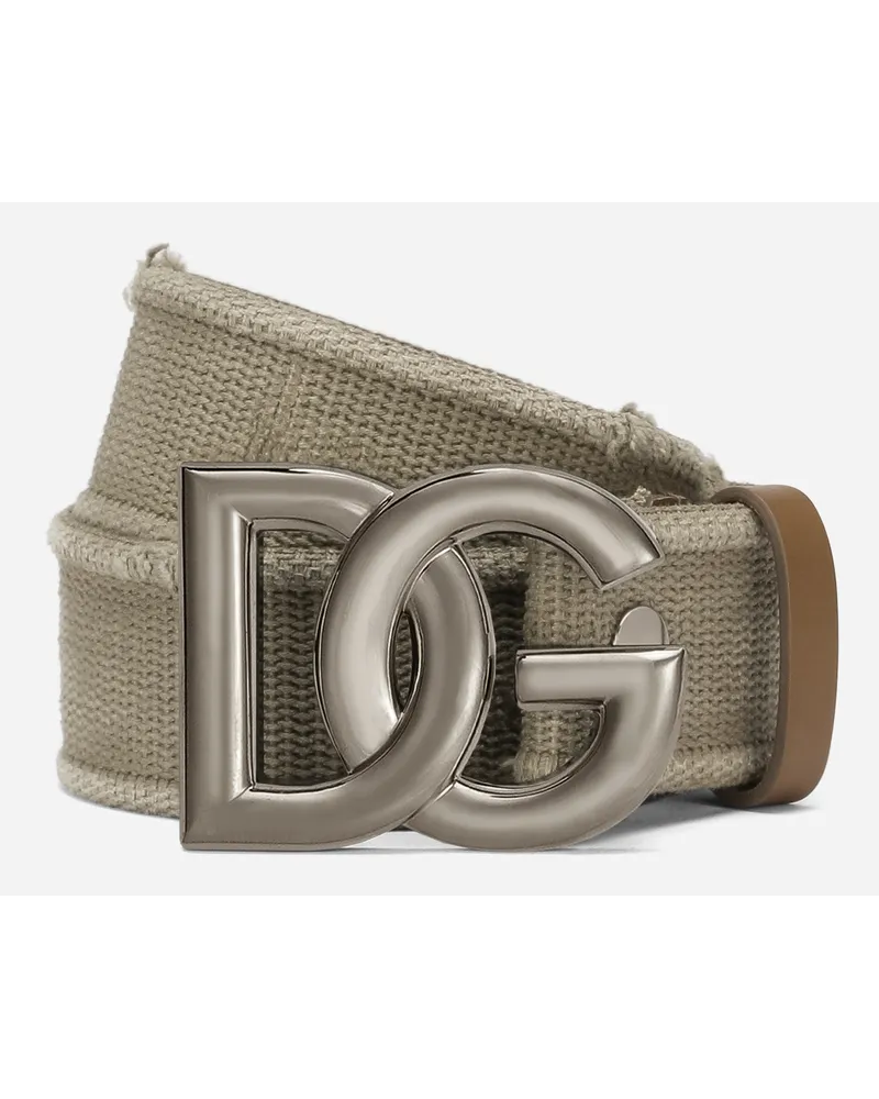 Dolce & Gabbana Cintura Logata - Uomo Cinture Beige Sabbia