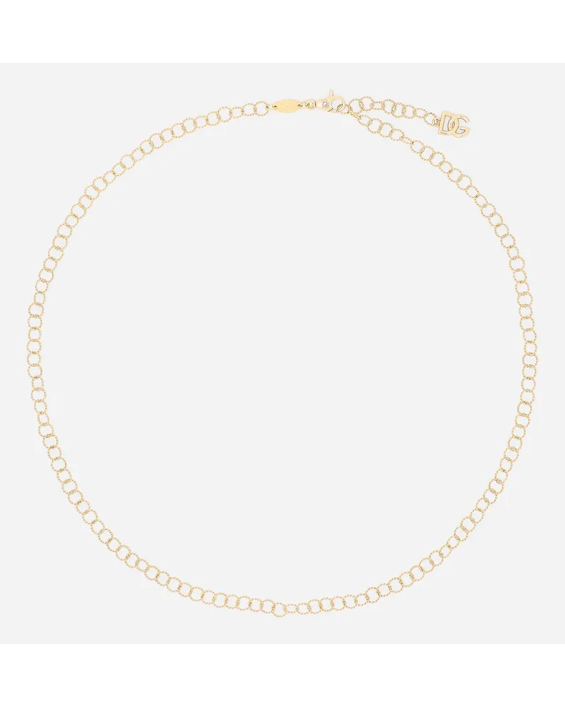 Dolce & Gabbana Collana A Catena In Filo Ritorto Rainbow Alphabet In Oro Giallo 18kt - Donna Oro Oro Oro