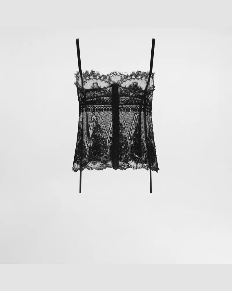 Dolce & Gabbana Top In Pizzo - Donna Camicie E Top Nero Nero