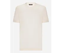 T-shirt Manica Corta In Seta - Uomo T-shirts E Polo Bianco