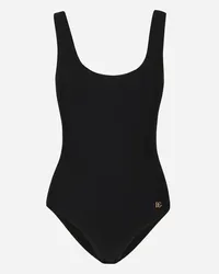 Dolce & Gabbana Costume Intero Olimpionico - Donna Beachwear Nero Jersey Nero