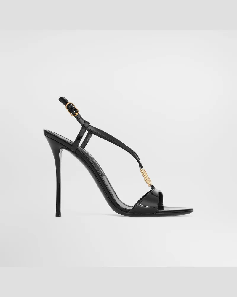 Dolce & Gabbana Sandalo In Vernice - Donna Sandali E Zeppe Nero Pelle Nero
