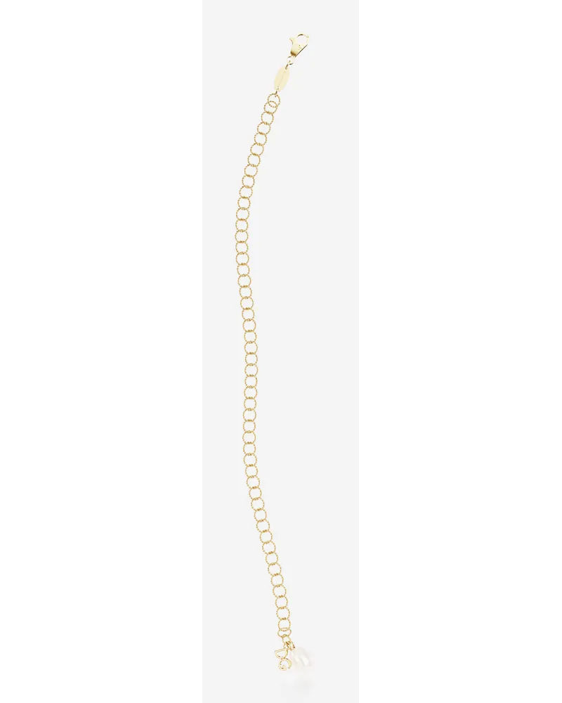 Dolce & Gabbana Bracciale Lettering In Filo Ritorto In Oro Giallo 18 Carati - Donna Oro Oro