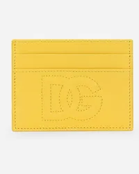 Dolce & Gabbana Portacarte Dg Logo - Donna Portafogli E Piccola Pelletteria Giallo Pelle Giallo