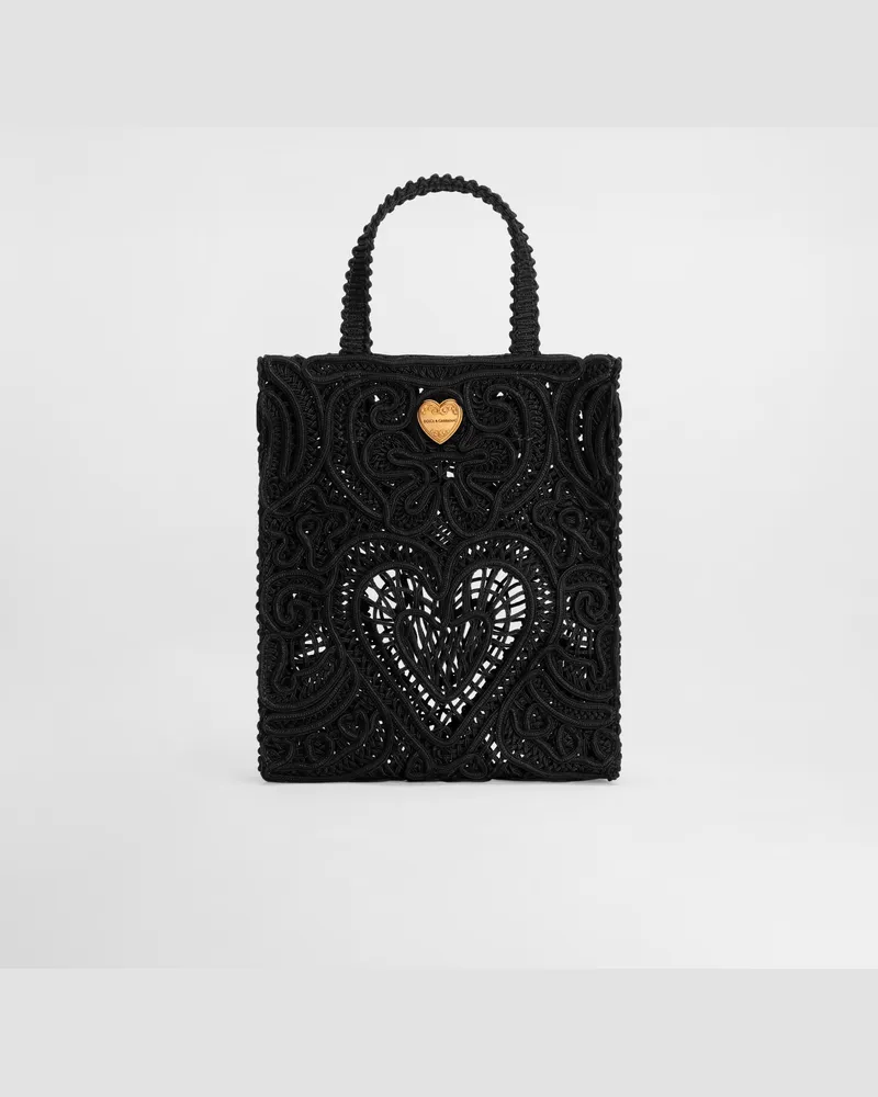 Dolce & Gabbana Borsa Beatrice Piccola Cordonetto - Donna Borse A Spalla E Tracolla Nero Cotone Nero