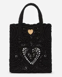 Dolce & Gabbana Borsa Beatrice Piccola Cordonetto - Donna Borse A Spalla E Tracolla Nero Cotone Nero