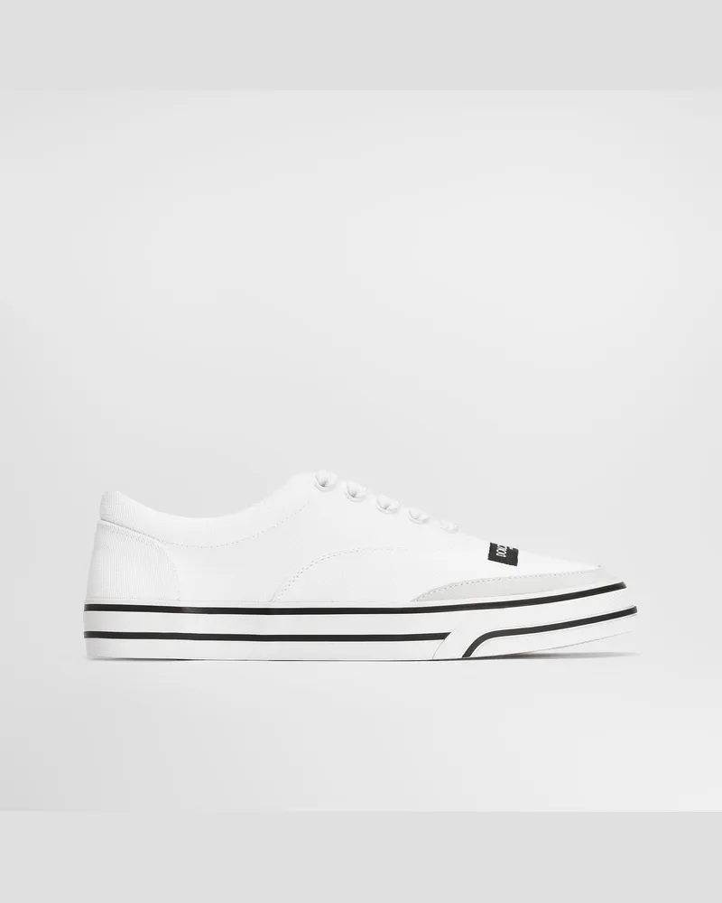 Dolce & Gabbana Sneaker Dg Sailing In Canvas - Donna Sneaker Panna Panna