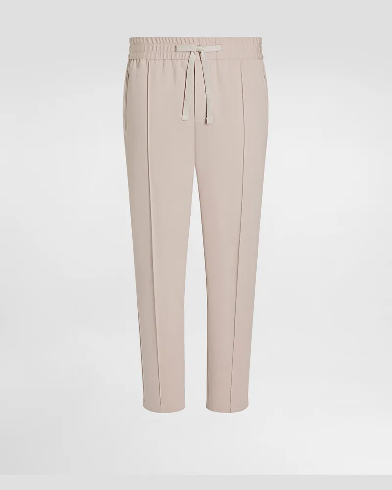 Dolce & Gabbana Pantalone Jogging In Cotone - Uomo Pantaloni E Shorts Beige Beige