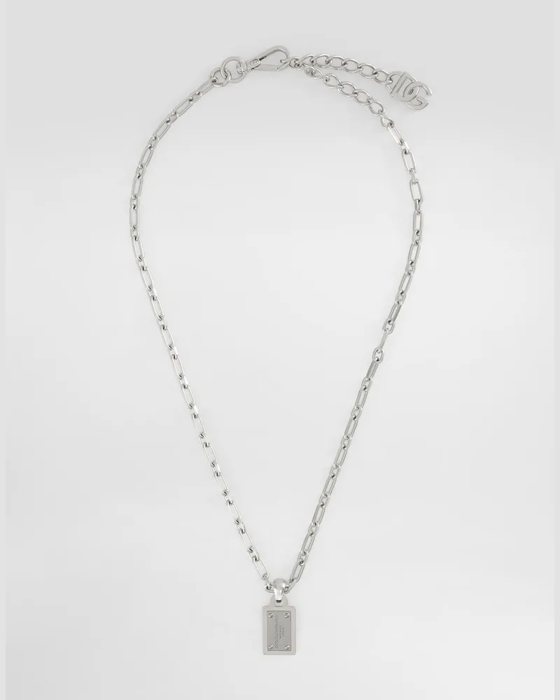 Dolce & Gabbana Collana - Uomo Bijoux Argento Metallo Argento