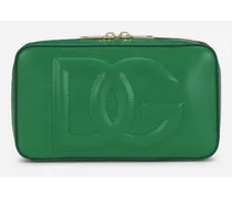 Dg Logo Camera Bag Piccola In Pelle Di Vitello - Donna Borse A Spalla E Tracolla Verde Pelle