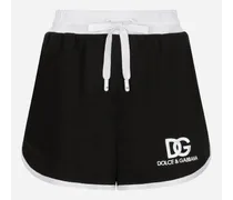 Shorts In Jersey Con Ricamo Logo Dg - Donna Pantaloni E Shorts Nero
