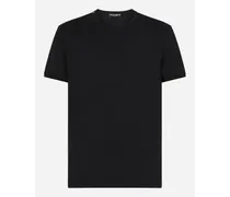T-shirt Aus Baumwolle - Uomo T-shirts E Polo Blu Cotone