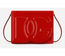 Dolce & Gabbana Borsa A Tracolla Logo In Vernice - Donna Borse A Spalla E Tracolla Rosso Pelle Rosso