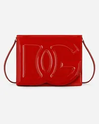 Dolce & Gabbana Borsa A Tracolla Logo In Vernice - Donna Borse A Spalla E Tracolla Rosso Pelle Rosso