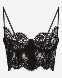 Dolce & Gabbana Lace Balconette Bralette - Donna Intimo Nero Nero