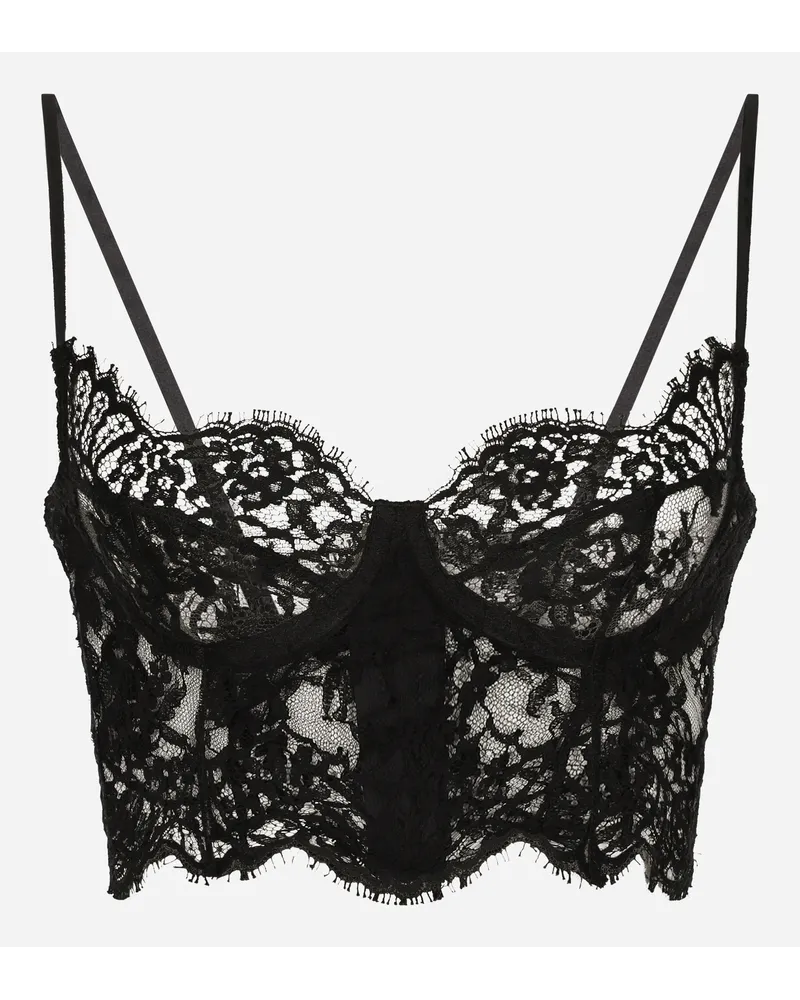 Dolce & Gabbana Lace Balconette Bralette - Donna Intimo Nero Nero