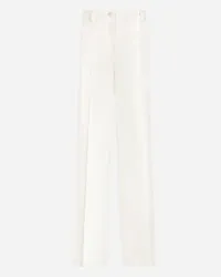 Dolce & Gabbana Pantaloni Flare In Doppio Crêpe - Donna Pantaloni E Shorts Bianco Seta Bianco