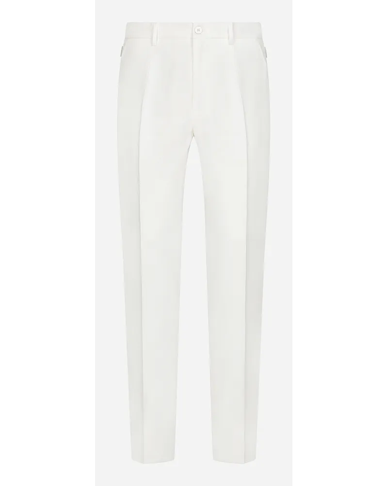 Dolce & Gabbana Pantalone In Lino - Uomo Pantaloni E Shorts Bianco Bianco