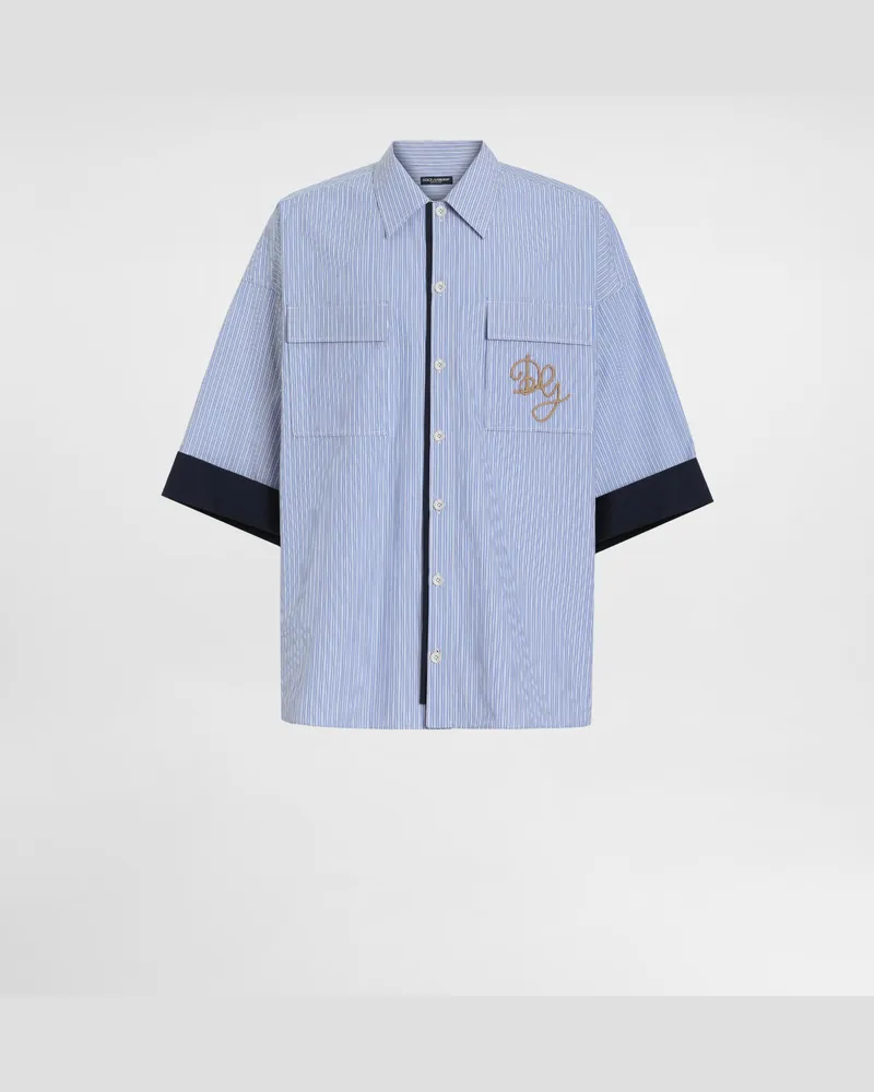 Dolce & Gabbana Camicia In Cotone Rigato - Uomo Camicie Multicolore Rigato