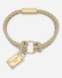 Dolce & Gabbana Bracciale Cordino "marina" - Uomo Bijoux Beige Metallo Beige