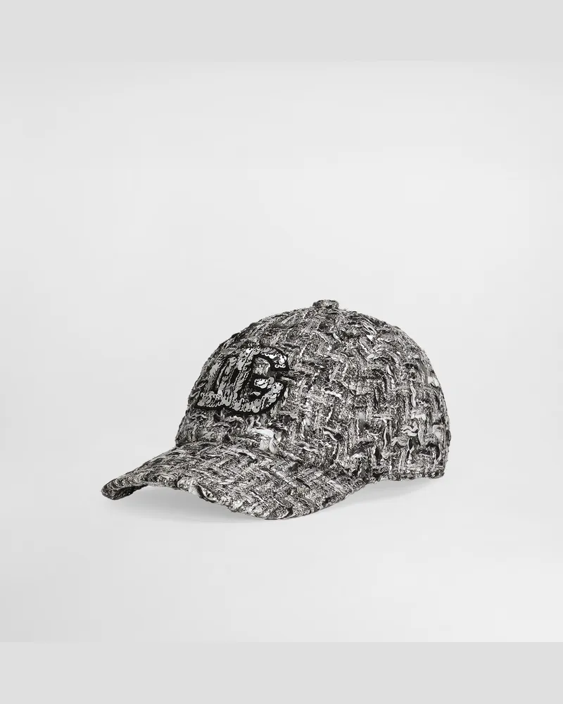 Dolce & Gabbana Cappello Baseball In Tweed - Donna Cappelli E Guanti Multicolore Fantasia