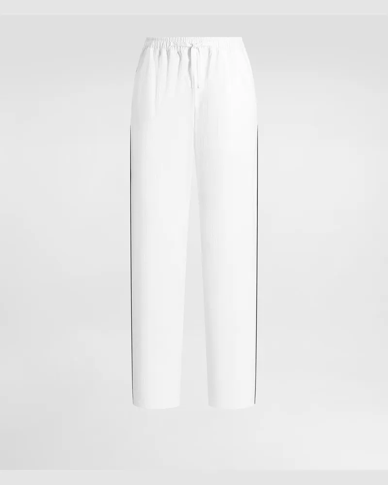 Dolce & Gabbana Pantaloni Vanity In Tessuto Armaturato - Uomo Pantaloni E Shorts Bianco Bianco