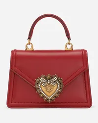 Dolce & Gabbana Borsa Devotion Piccola In Vitello Liscio - Donna Borse A Spalla E Tracolla Rosso Pelle Rosso