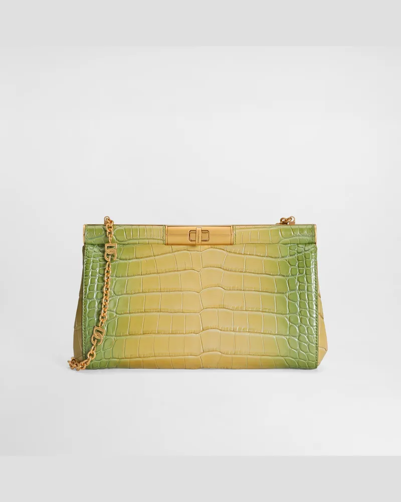 Dolce & Gabbana Borsa A Spalla Marlene In Alligatore Degradé - Donna Borse A Spalla E Tracolla Multicolore Multicolore
