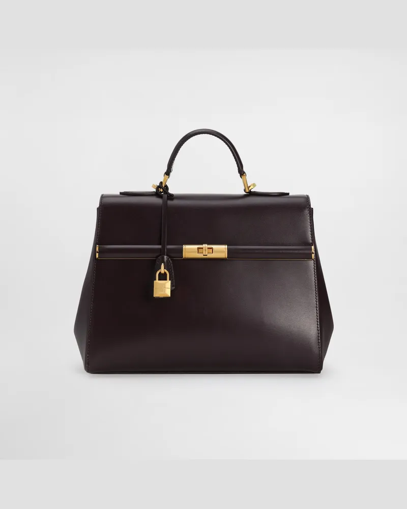 Dolce & Gabbana Borsa A Mano Marlene In Pelle Di Vitello Palmellata - Donna Borse A Mano Viola Mosto